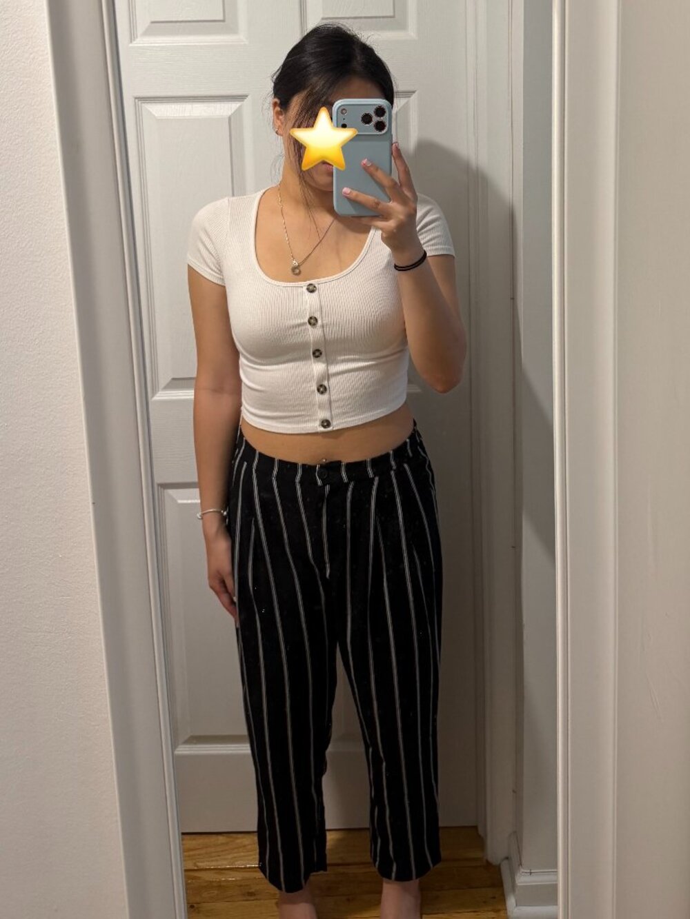 ✨Divided Black & White Striped Work Pant ✨